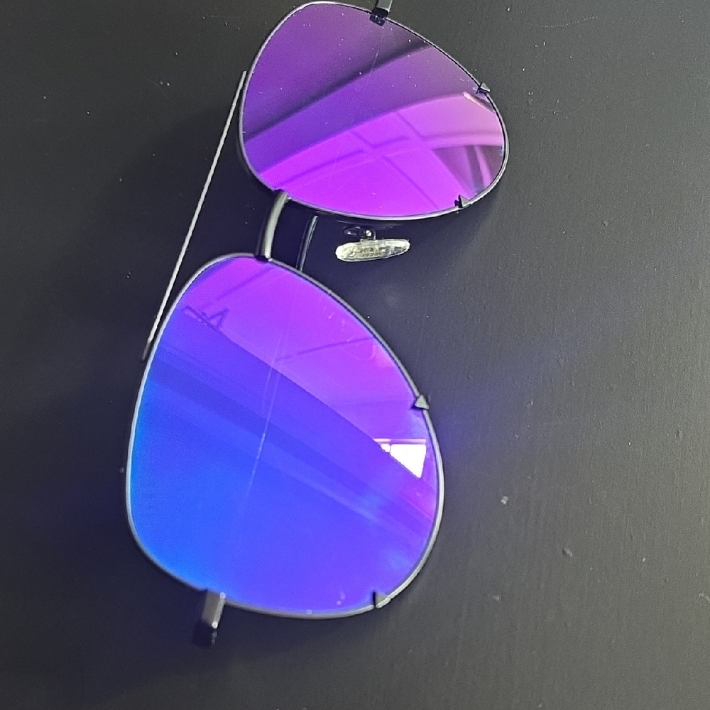 Diff Eyewear Blue Reflective Aviators - image 2